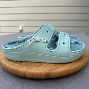 Crocs Unisex Classic Cozzzy Sandal US Men 7 / Women 9 Blue Calcite Slip On Slide